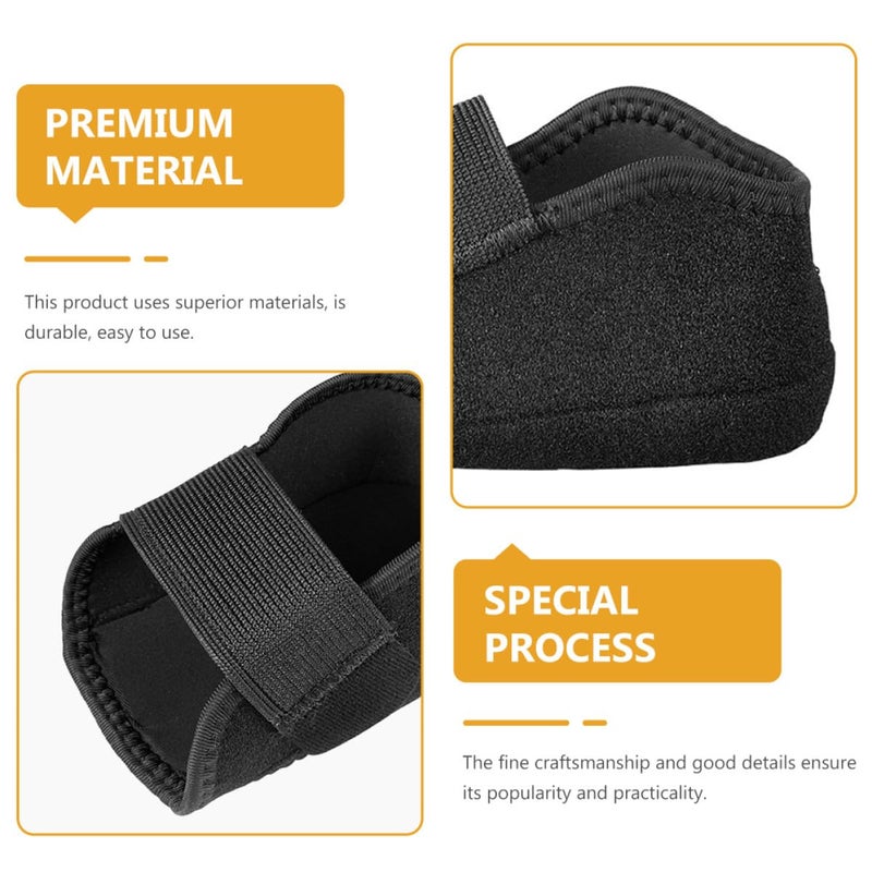 Thick Anti Wear Heel Cushion Pads Hook Loop Sleeves For Men Women Size L 41 45 Black 2pcs - Image 4