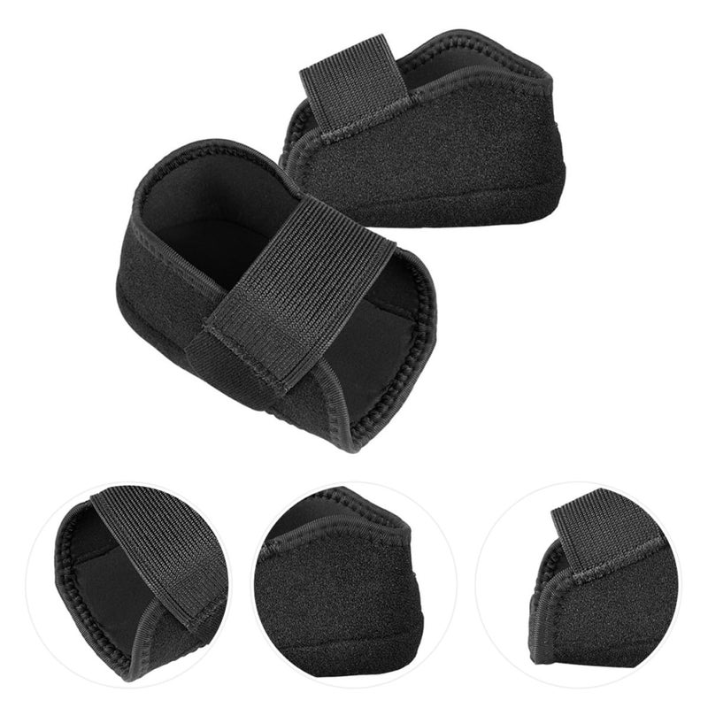 Thick Anti Wear Heel Cushion Pads Hook Loop Sleeves For Men Women Size L 41 45 Black 2pcs - Image 5