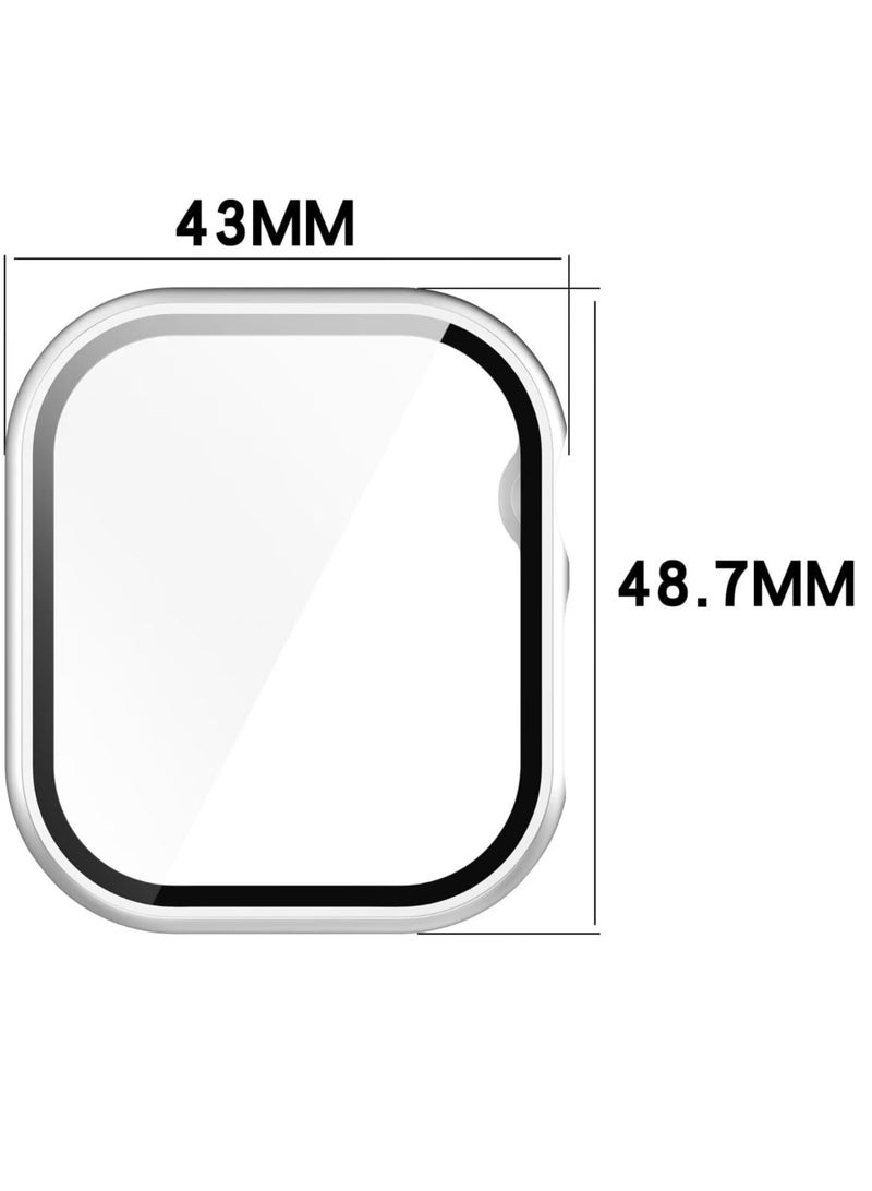 MIGOFAST Case Compatible with Apple Watch Series 10 46mm PC Tempered Film Anti-Fall Anti-Scratch Watch Protective Cover Compatible with Apple Watch Series 10 46mm Dark Blue - Image 2