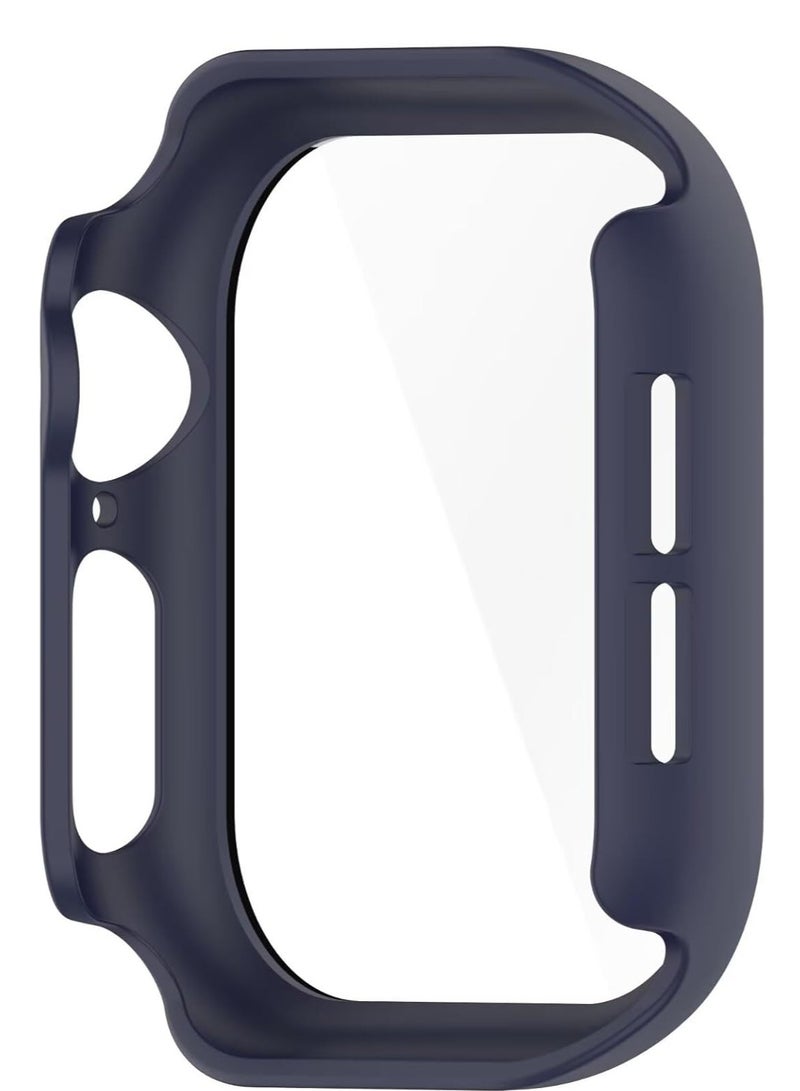 MIGOFAST Case Compatible with Apple Watch Series 10 46mm PC Tempered Film Anti-Fall Anti-Scratch Watch Protective Cover Compatible with Apple Watch Series 10 46mm Dark Blue - Image 4