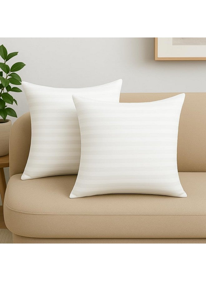 STITCHNEST Quality Premium Fibre Soft Filler Cushion Set of 2 (12X12 Inches) - Image 1