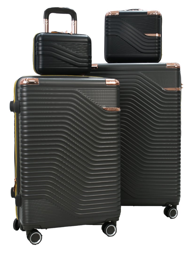 MORANO 6-Piece Luggage Trolley Bag Set Dark Grey - Image 2