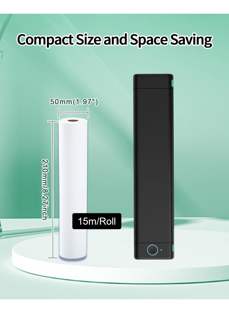 phomemo Phomemo 2 Rolls 8.27"x11.69" Thermal Printer Paper, Quick-Dry A4 Size Thermal Paper Compatible with M08F Portable Thermal Printer  - Image 2
