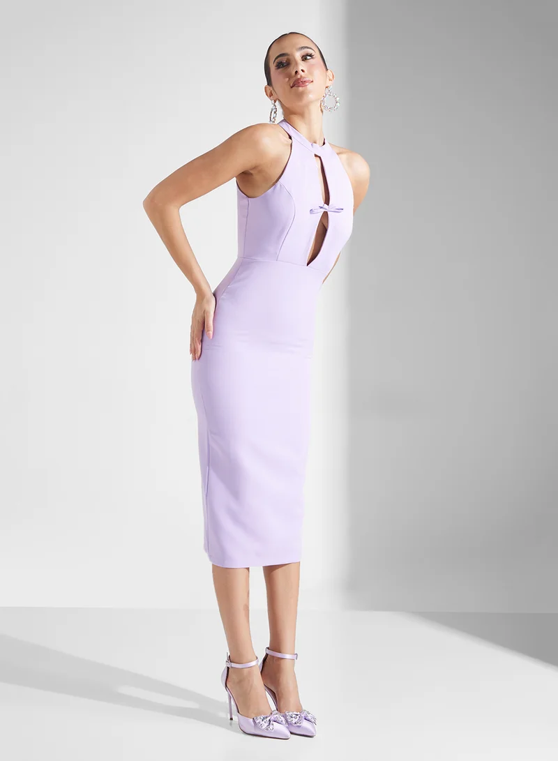 Ella Limited Edition Lilac Halter Midi Dress