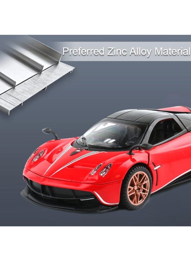 حديقة الألعاب سيارة رياضية فائقة بمقياس 1/22، نموذج محاكاة مصغر، قطعة معدنية قابلة للتجميع، ديكور مكتب منزلي، للعرض باللون الأحمر - Image 5