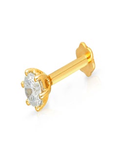Malabar Gold and Diamonds دبوس أنف من الألماس الأصفر النقي 18 قيراطًا بدرجة نقاء 750 MSOB4R001NP1YVS-F للنساء  - Image 1