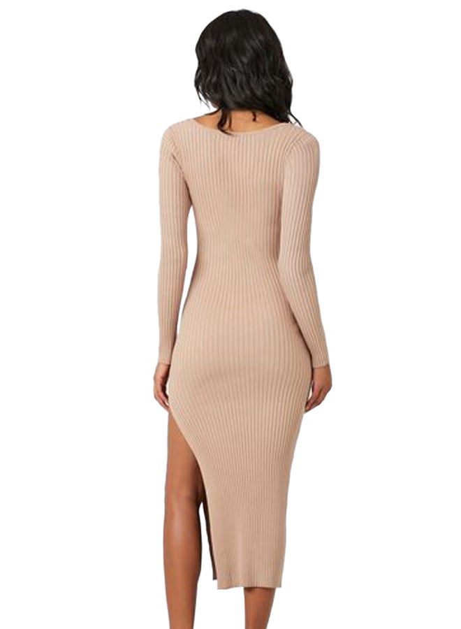 FOREVER 21 Thigh-Slit Midi Sweater Dress  - Image 5