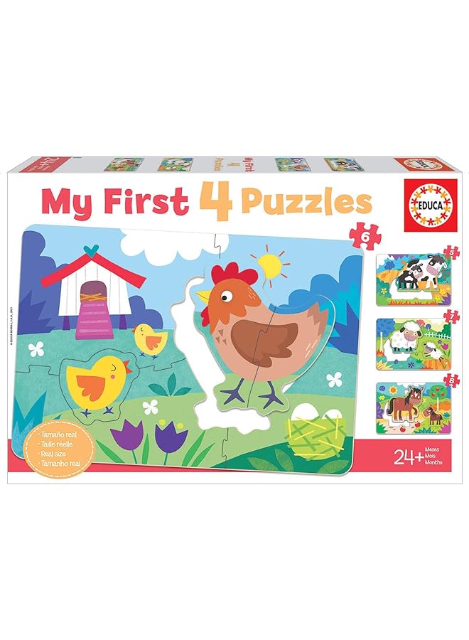 ايديوسا Mes Premiers Puzzles Progressifs. الامهات والاطفال. ألغاز التقدم للأطفال 5 6 7 و 8 قطع. زائد 24 موسى 18899 - Image 1