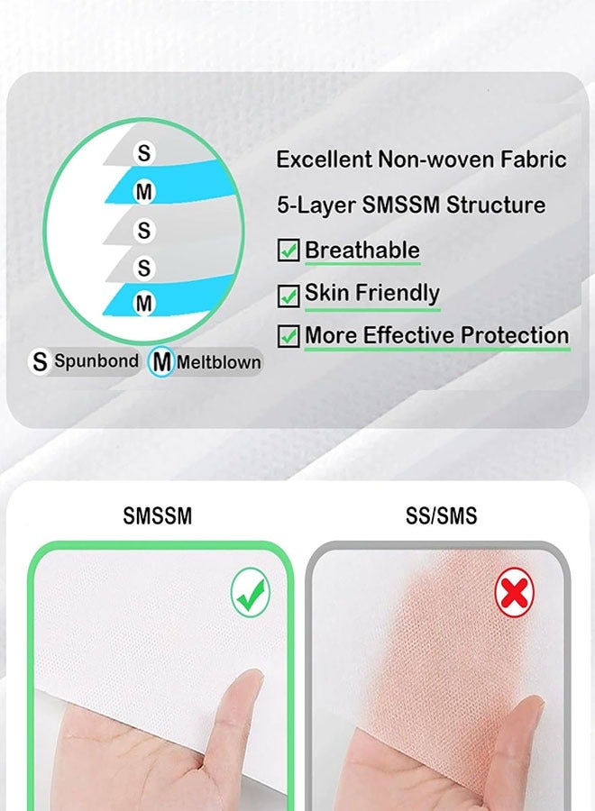 ملاءات سرير يمكن التخلص منها للسفر، مجموعة مفروشات سرير محمولة يمكن التخلص منها مع ملاءة سرير*1/غطاء لحاف*1/أغطية وسائد*2 ملاءات سرير يمكن التخلص منها بحجم كينغ للسفر ورحلات العمل والتخييم والفنادق (4 قطع) - Image 3