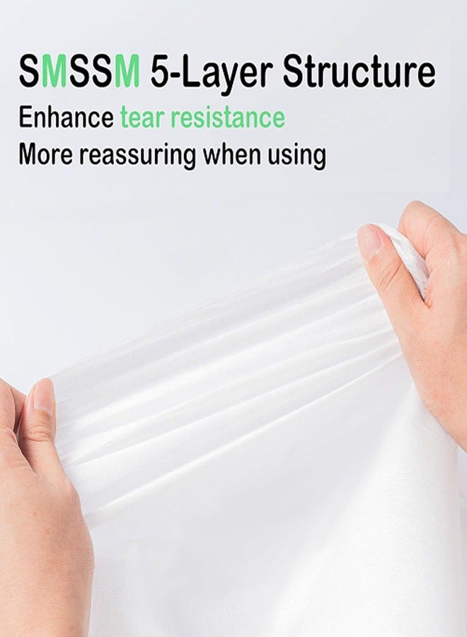 ملاءات سرير يمكن التخلص منها للسفر، مجموعة مفروشات سرير محمولة يمكن التخلص منها مع ملاءة سرير*1/غطاء لحاف*1/أغطية وسائد*2 ملاءات سرير يمكن التخلص منها بحجم كينغ للسفر ورحلات العمل والتخييم والفنادق (4 قطع) - Image 4