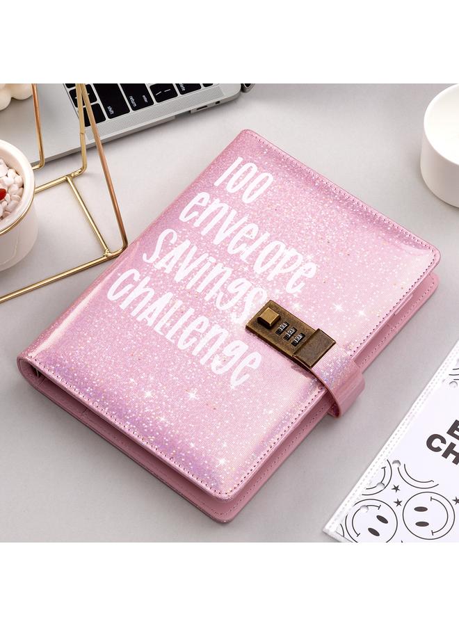 Bluejw Cross-border 100 Envelope Challenge 100 Notepad Password Lock Hand Ledger Loose-leaf Savings. - Image 1