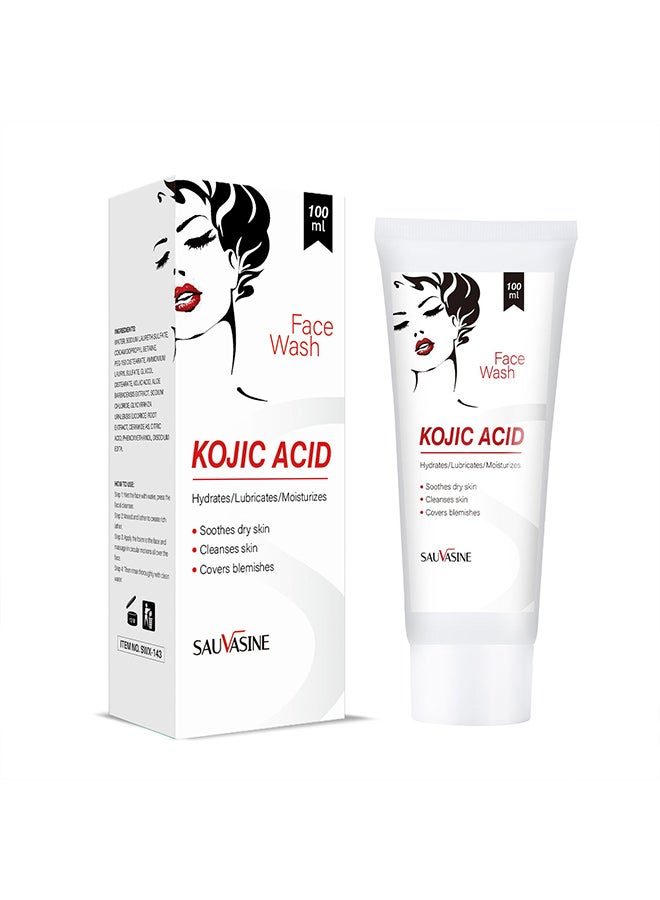 SAUVASINE Kojic Acid Cleanser 100g Facial Care Cleanser Refreshing Moisturizing - Image 1