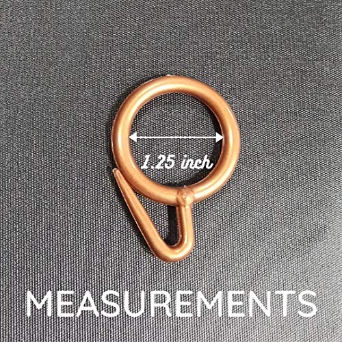 FAPBADRI Plastic Curtain Rings for Windows Curtains, Door Curtains, Bathroom Curtains and Other Multipurpose Usage - Colour: Copper - 50 Pieces - Image 2