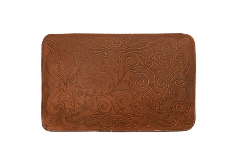 Status Contract Status Soft Mink Floral Embossed Floor Door Mats in Home Decor Kitchen Living Area Bathroom Office Entrance NonSlip Washable 38x 58cms Or 15 x 23 inch Brown - Image 5