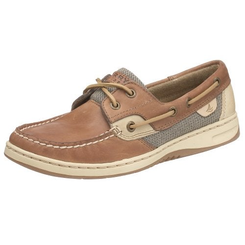 Sperry Women's Bluefish 2-Eye Boat Shoe, Off White, 8 Wide - Image 1