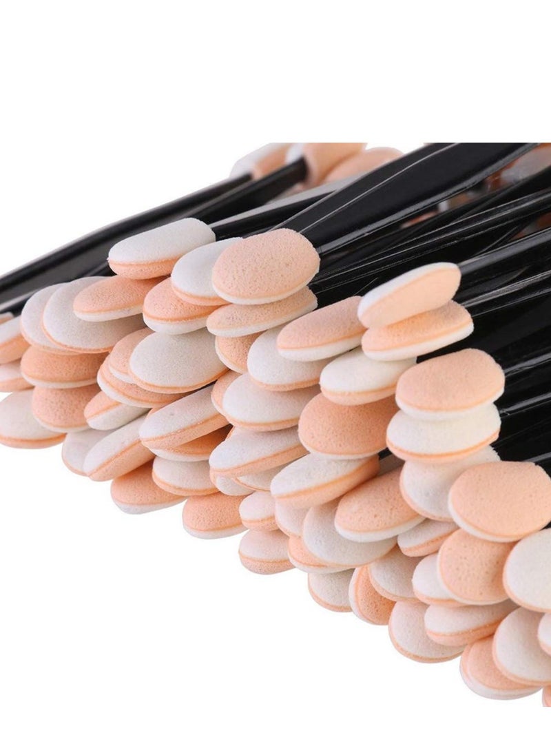 Viedouce - 50 pcs Disposable Dual Sides Eye Shadow Sponge Applicators with Container, Eyeshadow Brushes Makeup Applicator - Image 1