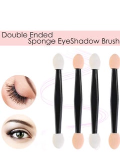 Viedouce 50 pcs Disposable Dual Sides Eye Shadow Sponge Applicators with Container, Eyeshadow Brushes Makeup Applicator  - Image 2