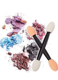 Viedouce 50 pcs Disposable Dual Sides Eye Shadow Sponge Applicators with Container, Eyeshadow Brushes Makeup Applicator  - Image 4