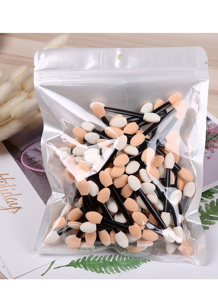 Viedouce - 50 pcs Disposable Dual Sides Eye Shadow Sponge Applicators with Container, Eyeshadow Brushes Makeup Applicator - Image 1