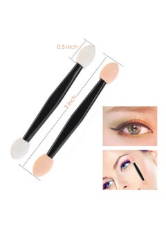 Viedouce 50 pcs Disposable Dual Sides Eye Shadow Sponge Applicators with Container, Eyeshadow Brushes Makeup Applicator  - Image 5