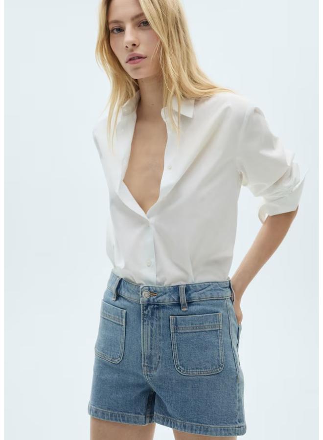 MANGO Casual Denim Shorts  - Image 1