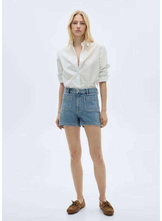 MANGO Casual Denim Shorts  - Image 5