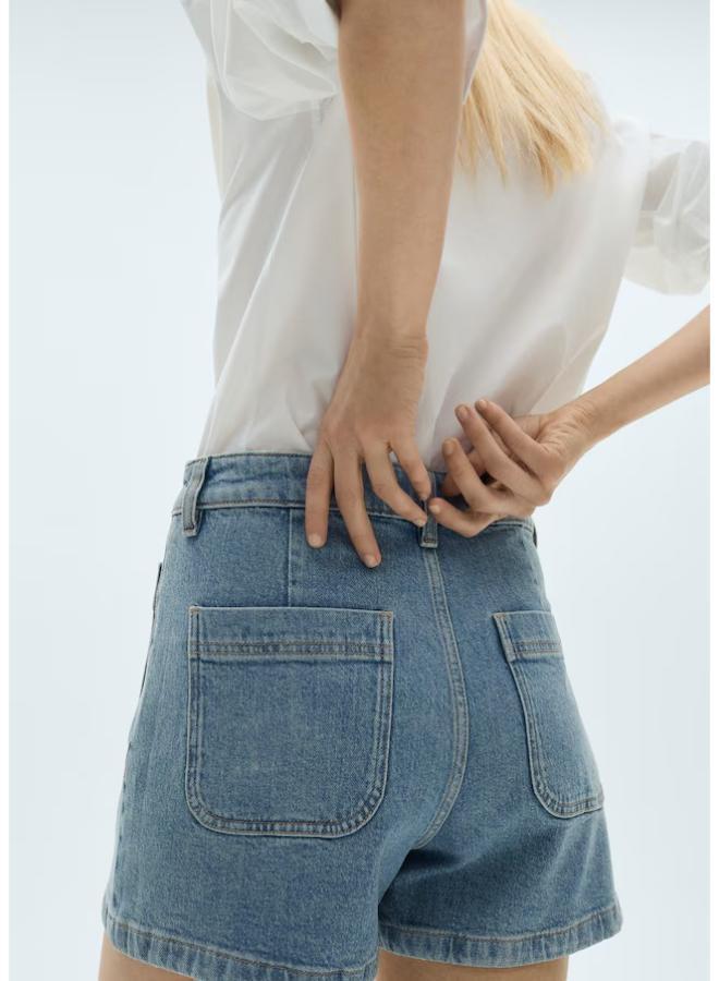 MANGO Casual Denim Shorts  - Image 4