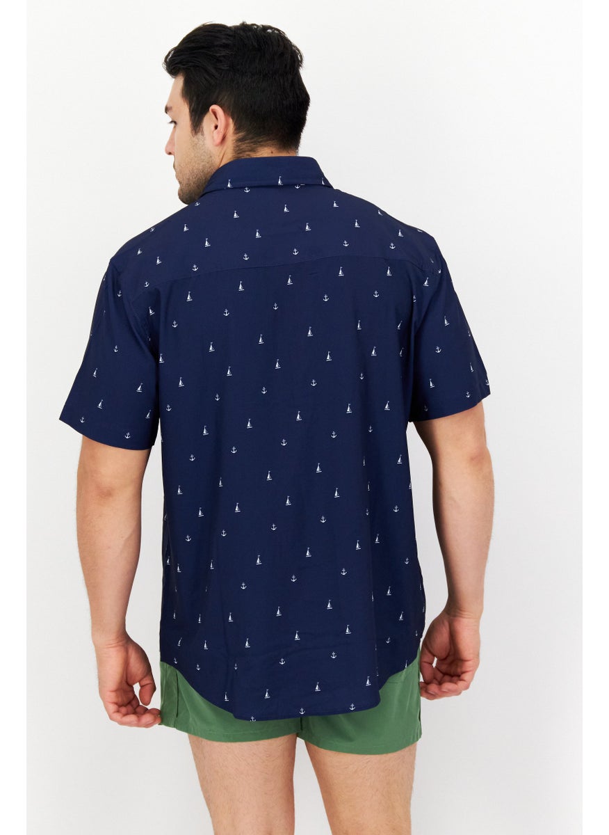 Beach Bros Men Printed Short Sleeves Beach Shirt, Multicolor  - Image 3