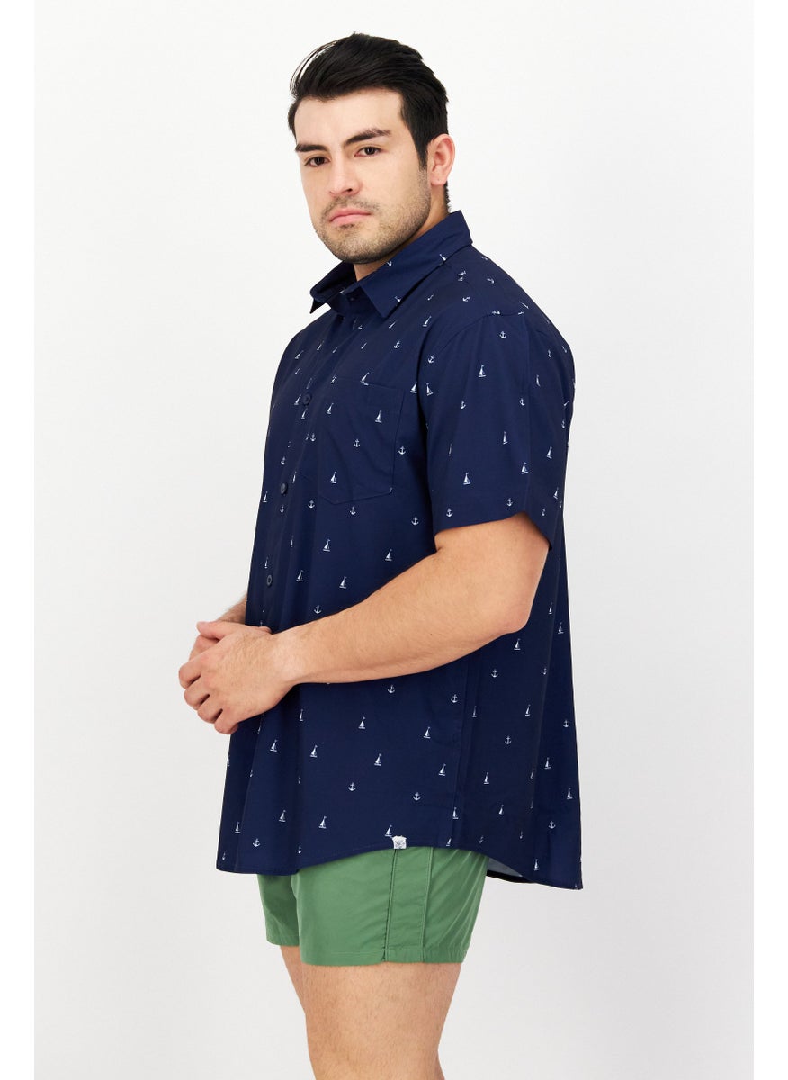 Beach Bros Men Printed Short Sleeves Beach Shirt, Multicolor  - Image 4