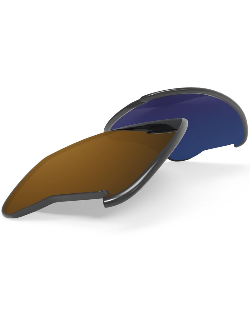 BLAZERBUCK Polycarbonate Polarized Replacement Lenses & Sock Kit for Oakley Flak Jacket XLJ OO9009 - Pearl Gold AR Coated - Image 2