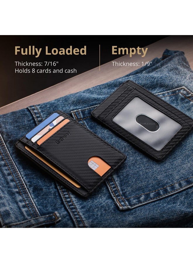 Buffway Slim Minimalist Front Pocket RFID Blocking Leather Wallets for Men and Women - Image 4