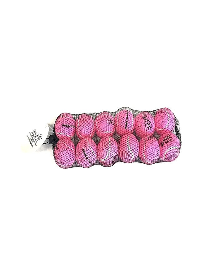 Midlee Happy Birthday Dog Tennis Balls (12 Pack) (Small, Pink) - Image 3