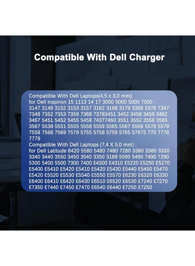 SMART SOURCE 65W Dell Laptop Charger Replacement Power Adapter for Inspiron 15 3505 3593 3583, Vostro 3500, Latitude 3520, 19.5V 3.34A, 4.5mm x 3.0mm Pin - Image 4