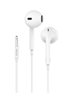 AD209T Wired earphone with plug，Full-feature inline controls one-button answer,HD microphone(for calls and karaoke, 2.14.2mm dynamic speaker unit ,surround sound, HiFi  quality,Designed for long-term comfort, fits snugly to the ear, white