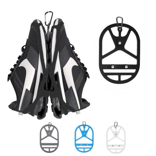 SPLANDIN Shoe Holster For Backpack with Clip Hanger Footwear Holster Holder with Clip for Sneakers Cleats Bowling Soccer Basket Football Travel Outdoors Sports Space Saving Black XL - Image 1