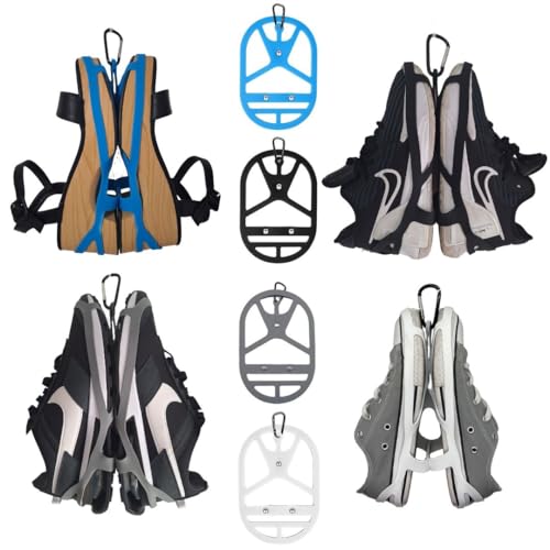 SPLANDIN Shoe Holster For Backpack with Clip Hanger Footwear Holster Holder with Clip for Sneakers Cleats Bowling Soccer Basket Football Travel Outdoors Sports Space Saving Black XL - Image 3