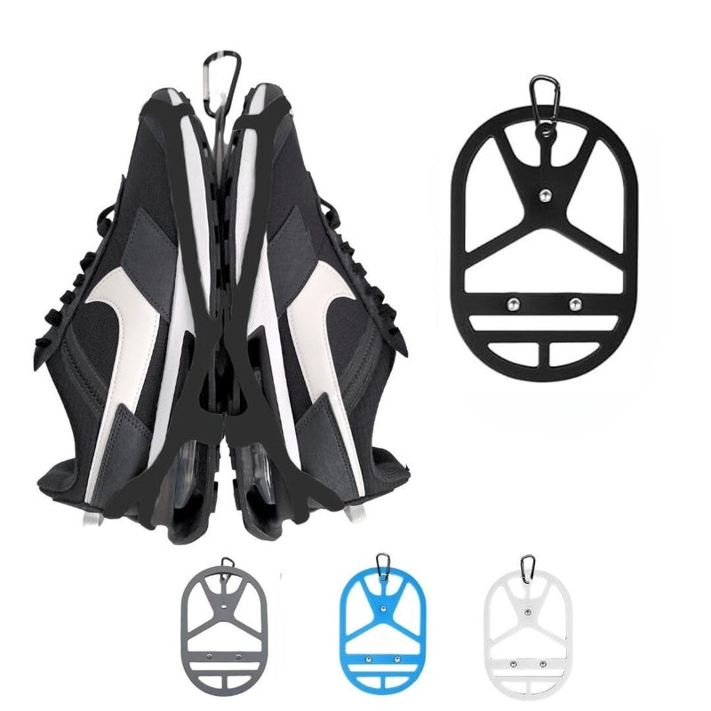 SPLANDIN Shoe Holster For Backpack with Clip Hanger Footwear Holster Holder with Clip for Sneakers Cleats Bowling Soccer Basket Football Travel Outdoors Sports Space Saving Black XL - Image 2