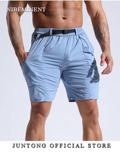 NIBEMINENT Men Casual  Sports Pockets Cotton Beach Shorts Fifth Pants Multi pocket Cargo pants  - Image 4