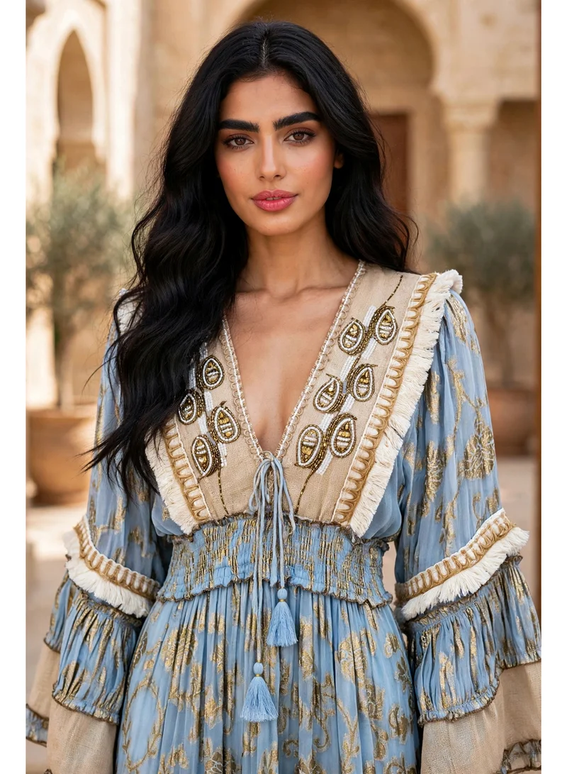 Ikkxa  Azure Bloom Grace Dress for Women | Best Price UAE