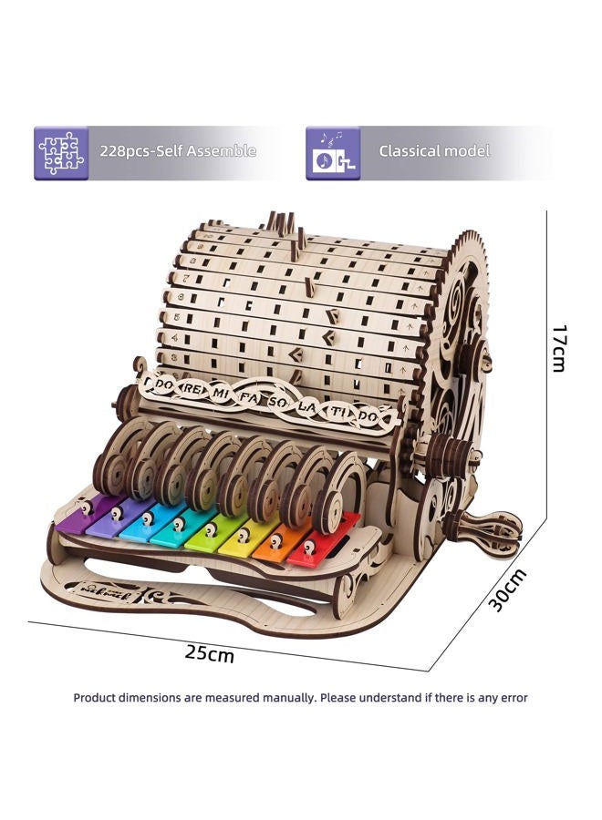 nicknack 3D Wooden Puzzles Model Kits for Adults Piano Mechanical Music Box Model Wooden Xylophone Toy - Image 5