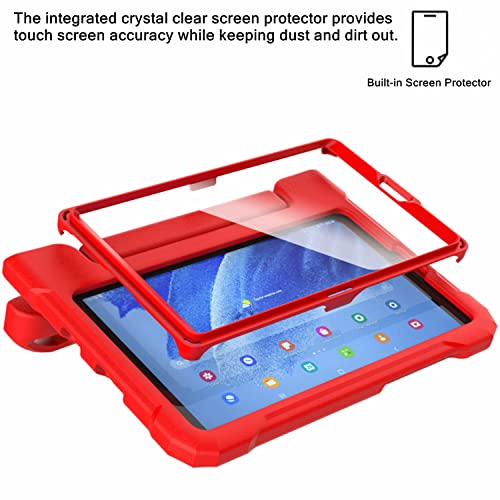 MAISON Kids Case for Samsung Galaxy Tab A9 8.7-inch 2023 SM-X110/X115/X117 & Galaxy Tab A7 Lite 8.7-inch 2021 T220/T225/T227 Shockproof, Built-in Screen Protector Stand Tablet Cover (Red) - Image 3