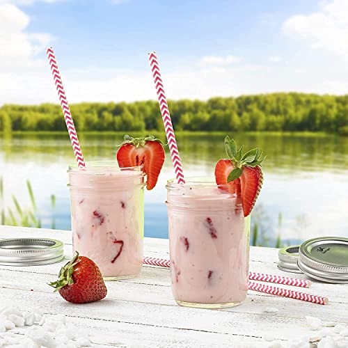 ZEPOLI - 500 ml Ball Regular Mouth Mason Jars Travel Glass Drinking Spiral Jars with Airtight lids & Bands Juicing/Smoothies/Kombucha, DIY, Safe For canning, Pickling, Storage (4 PACK) - Image 2