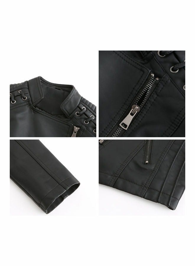 NIBEMINENT Classic Short Biker Coat  - Image 4