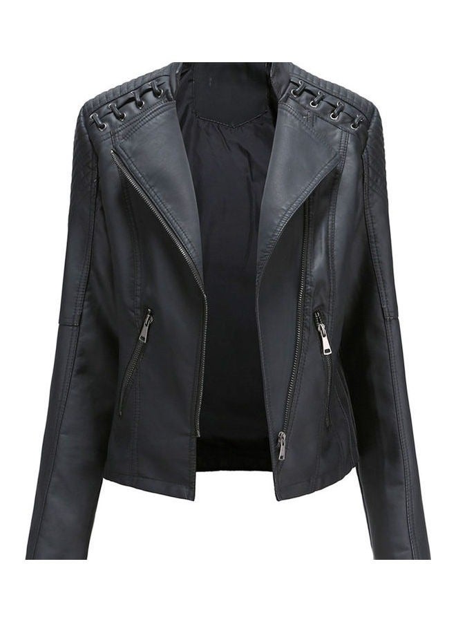 NIBEMINENT Classic Short Biker Coat  - Image 1