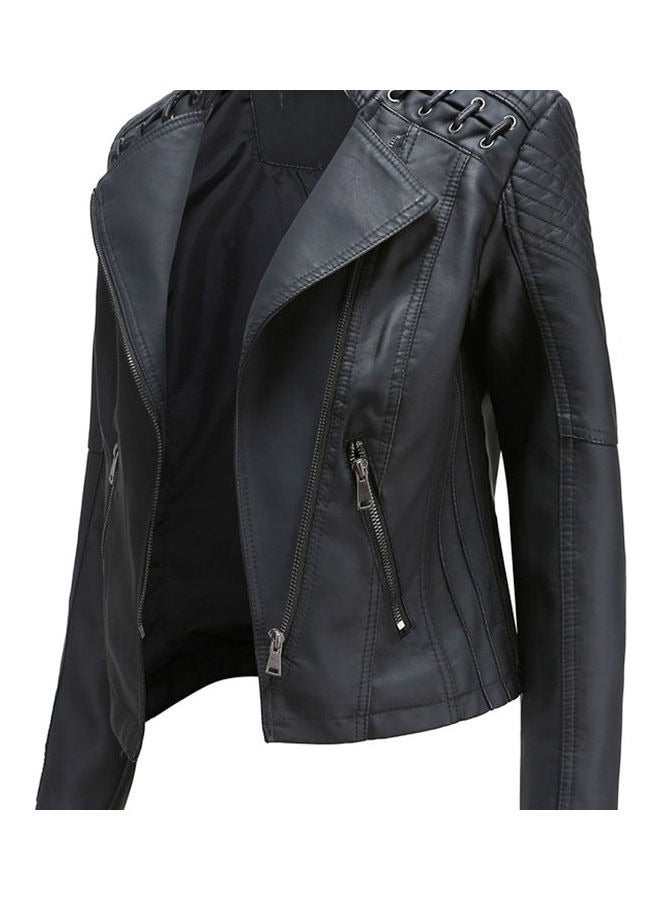 NIBEMINENT Classic Short Biker Coat  - Image 3