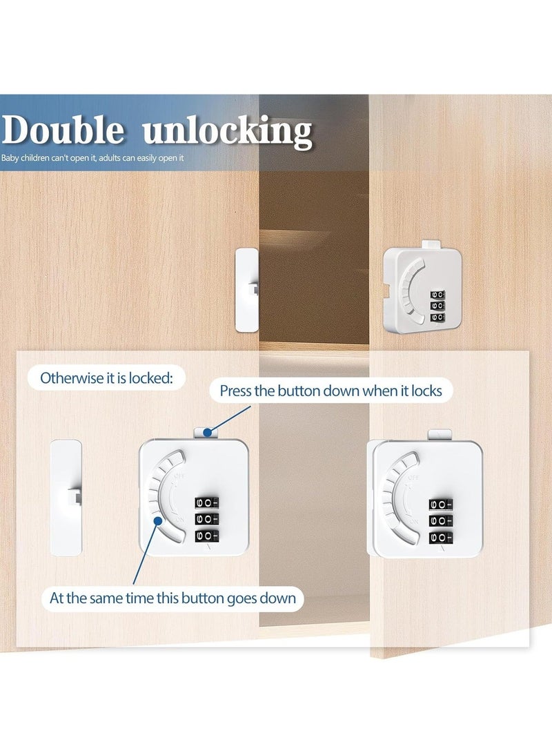2 Pack Refrigerator Lock - Combination Fridge Locks for Kids - Childproof Refrigerator Door Locks - Image 3