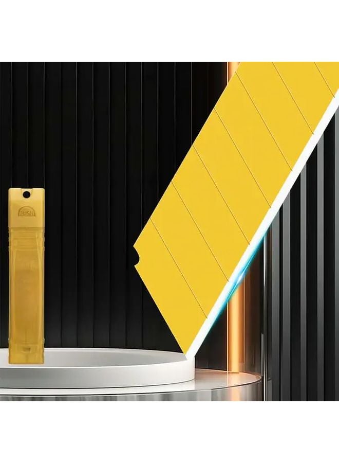 Yellow Heavy Duty Utility Knife 30pcs Breakable Off Blades For Cardboard Plastic - Image 5