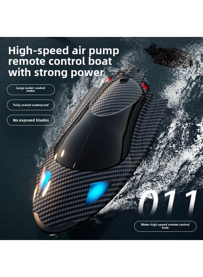 FY011 نموذج قارب للتحكم عن بعد، قارب سريع للمياه، قارب سباق عالي السرعة، مبرد بالماء، لعبة دوامة للتحكم عن بعد، اللون: FY011، قارب تحكم عن بعد مزدوج من ألياف الكربون (مع ضوء + إعادة ضبط الحجم + مضخة توربينية مزدوجة) - المواصفات: حزمة أربع طاقة (ثلاث بطاريات احتياطية) - Image 5