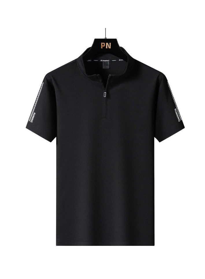Men's Pure Cotton Short Sleeved T-shirt Casual POLO Shirt  - Image 1