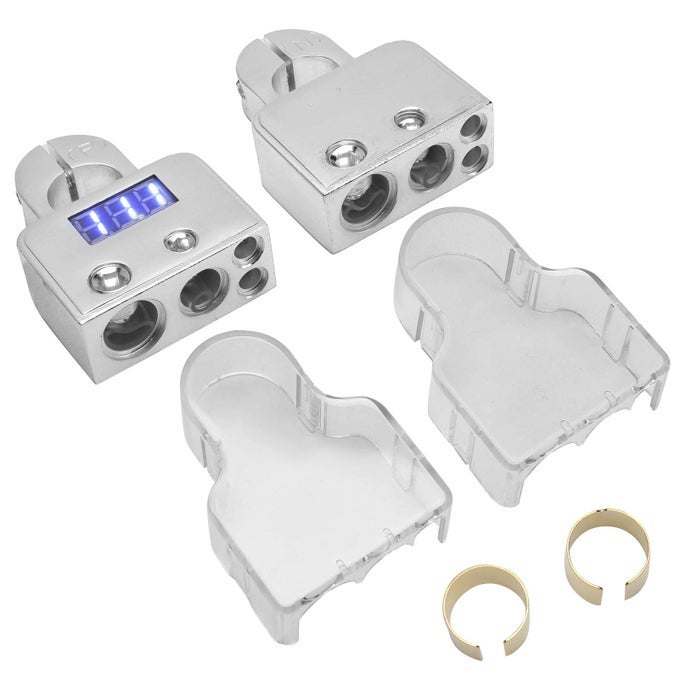 Car Battery Terminal Connectors Kit Car Battery Terminal Connectors Kit With Digital Voltmeter Display Stardand 04810 Awg Gauge B
